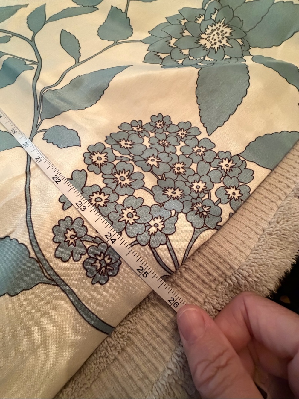 dressbarn Blue and Cream Floral Print Dress - Picture 7 of 8